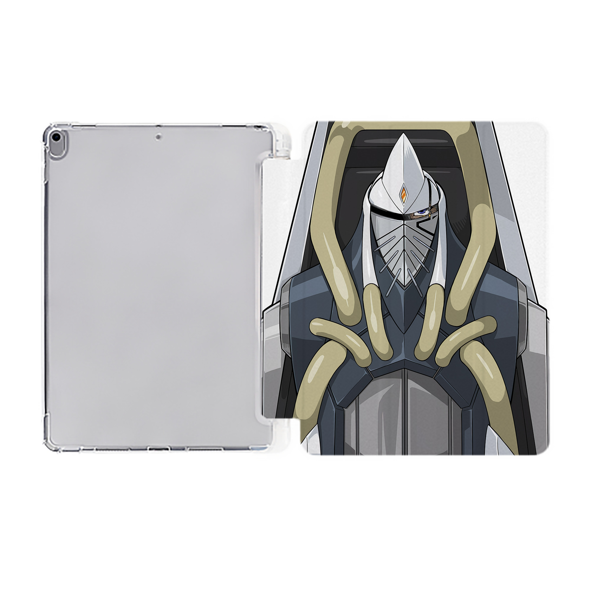 （画像用） 遊☆戯☆王 Yu-Gi-Oh! IPad ケース ペン収納付き 三つ折りスタンド PUレザー×シリコン 対応機種9.5/10.5/10.9インチ